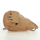 CHANEL Matelasse Chain Backpack Lamb Skin Beige Silver CC Auth 177984SAV-5