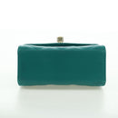 CHANEL Matelasse Chain Mini Trendy CC Bag Lamb Skin Green Gold CC Auth 177985SAV-9