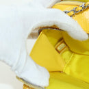 CHANEL Matelasse Chain Shoulder Bag Patent leather Yellow Silver CC Auth 177988V-24
