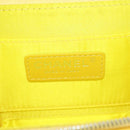 CHANEL Matelasse Chain Shoulder Bag Patent leather Yellow Silver CC Auth 177988V-25