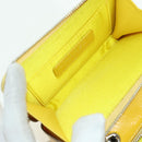 CHANEL Matelasse Chain Shoulder Bag Patent leather Yellow Silver CC Auth 177988V-26