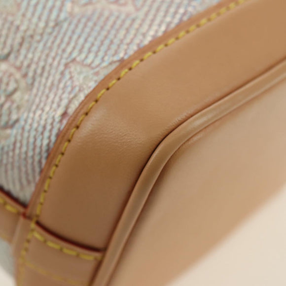 LOUIS VUITTON monogram laminated Jacquard Nano Noe Bag Pink M82427 Auth 177989SM