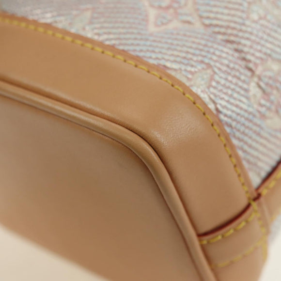 LOUIS VUITTON monogram laminated Jacquard Nano Noe Bag Pink M82427 Auth 177989SM