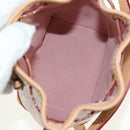 LOUIS VUITTON monogram laminated Jacquard Nano Noe Bag Pink M82427 Auth 177989SM-17