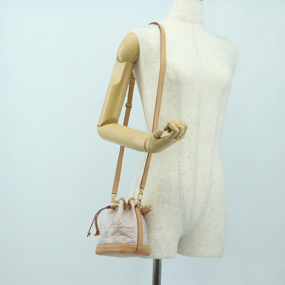 LOUIS VUITTON monogram laminated Jacquard Nano Noe Bag Pink M82427 Auth 177989SM