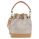 LOUIS VUITTON monogram laminated Jacquard Nano Noe Bag Pink M82427 Auth 177989SM-3