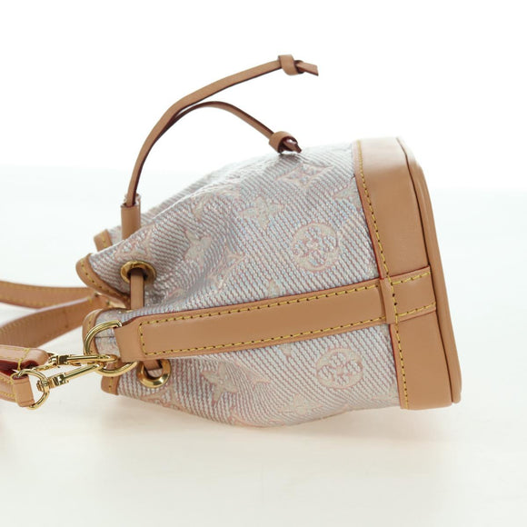 LOUIS VUITTON monogram laminated Jacquard Nano Noe Bag Pink M82427 Auth 177989SM