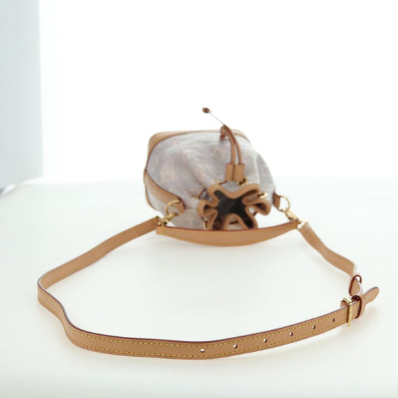LOUIS VUITTON monogram laminated Jacquard Nano Noe Bag Pink M82427 Auth 177989SM