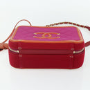 CHANEL CC Filigree Chain Vanity Shoulder Bag Cotton Pink Gold CC Auth 177990-5