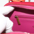 CHANEL CC Filigree Chain Vanity Shoulder Bag Cotton Pink Gold CC Auth 177990-22