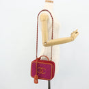 CHANEL CC Filigree Chain Vanity Shoulder Bag Cotton Pink Gold CC Auth 177990-26