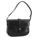 GUCCI Shoulder Bag Leather Black Gold Auth 177992-1