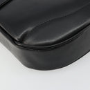 GUCCI Shoulder Bag Leather Black Gold Auth 177992-15
