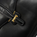 GUCCI Shoulder Bag Leather Black Gold Auth 177992-18
