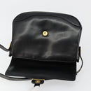 GUCCI Shoulder Bag Leather Black Gold Auth 177992-19