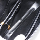 GUCCI Shoulder Bag Leather Black Gold Auth 177992-10
