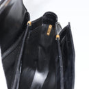 GUCCI Shoulder Bag Leather Black Gold Auth 177992-21