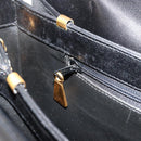GUCCI Shoulder Bag Leather Black Gold Auth 177992-23
