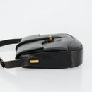 GUCCI Shoulder Bag Leather Black Gold Auth 177992-4