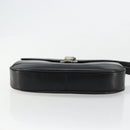 GUCCI Shoulder Bag Leather Black Gold Auth 177992-5