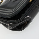 CHANEL COCO Mark Chain Shoulder Bag Patent leather Black Gold CC Auth 177993-11