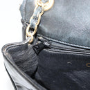 CHANEL COCO Mark Chain Shoulder Bag Patent leather Black Gold CC Auth 177993-20