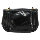 CHANEL COCO Mark Chain Shoulder Bag Patent leather Black Gold CC Auth 177993-3