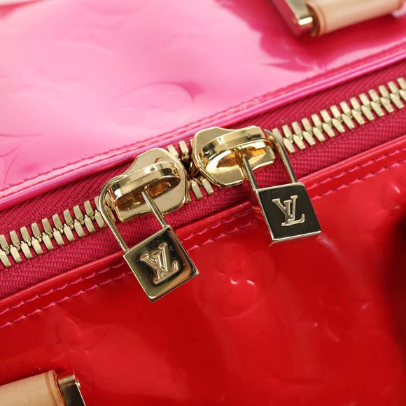 LOUIS VUITTON Monogram Vernis Mercer Boston Bag Fusha Pink LV Auth 177997SAV