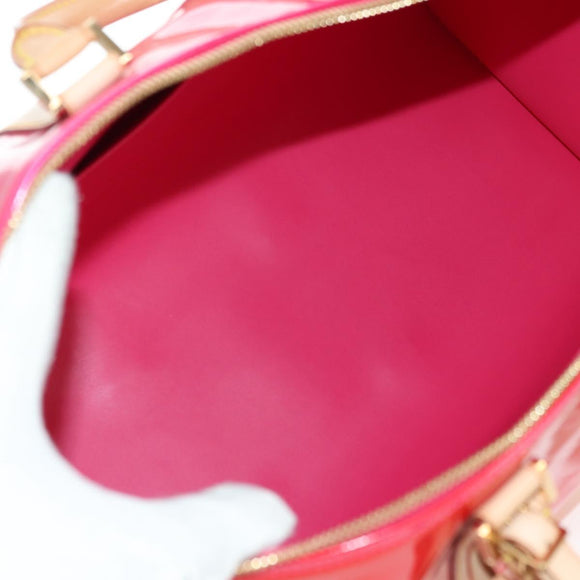 LOUIS VUITTON Monogram Vernis Mercer Boston Bag Fusha Pink LV Auth 177997SAV