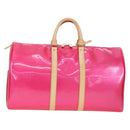 LOUIS VUITTON Monogram Vernis Mercer Boston Bag Fusha Pink LV Auth 177997SAV-2