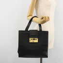 GUCCI Hand Bag Leather Black Gold 002 0347 200110 Auth 178003A-22