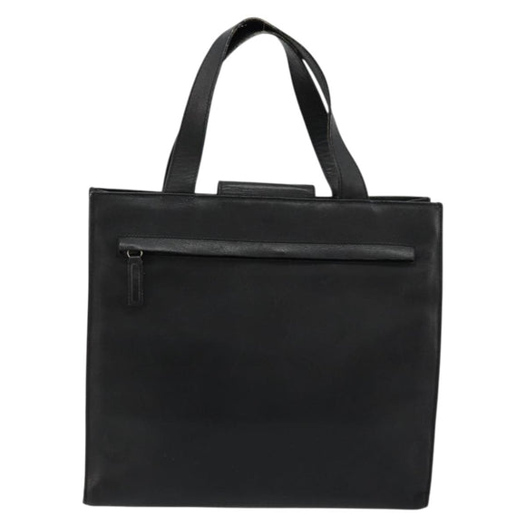 GUCCI Hand Bag Leather Black Gold 002 0347 200110 Auth 178003A