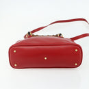 GUCCI Bamboo Hand Bag Leather 2way Red Gold 000 2296 0290 Auth 178004-5