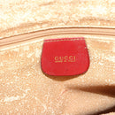GUCCI Bamboo Hand Bag Leather 2way Red Gold 000 2296 0290 Auth 178004-19