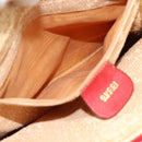 GUCCI Bamboo Hand Bag Leather 2way Red Gold 000 2296 0290 Auth 178004-23