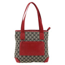 GUCCI GG Canvas Tote Bag Navy Silver 019 0402 3754 Auth 178006-13