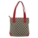 GUCCI GG Canvas Tote Bag Navy Silver 019 0402 3754 Auth 178006-2