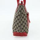 GUCCI GG Canvas Tote Bag Navy Silver 019 0402 3754 Auth 178006-3