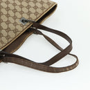 GUCCI GG Canvas Tote Bag Beige Silver 31242 Auth 178007-7