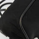 CELINE Circle Hand Bag Nylon Black Gold Auth 178010-13
