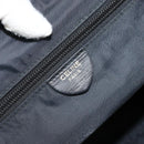 CELINE Circle Hand Bag Nylon Black Gold Auth 178010-16