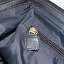 CELINE Circle Hand Bag Nylon Black Gold Auth 178010-20