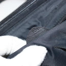 CELINE Circle Hand Bag Nylon Black Gold Auth 178010-22