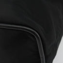 CELINE Circle Hand Bag Nylon Black Gold Auth 178011A-15