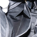 CELINE Circle Hand Bag Nylon Black Gold Auth 178011A-22