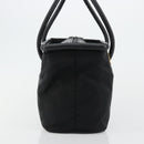 CELINE Circle Hand Bag Nylon Black Gold Auth 178011A-3
