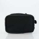 CELINE Circle Hand Bag Nylon Black Gold Auth 178011A-5
