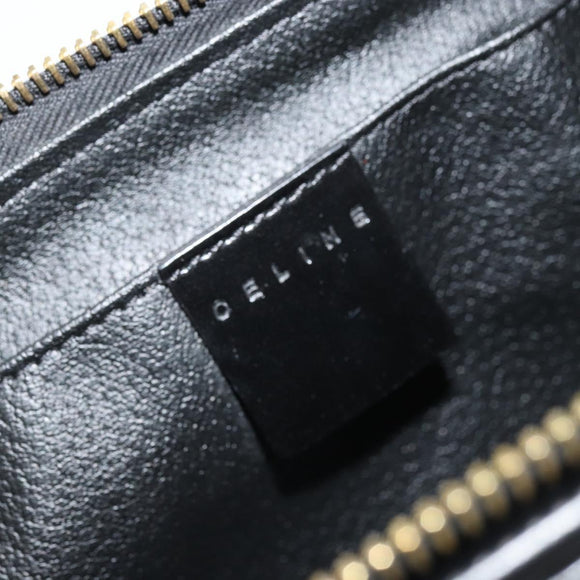 CELINE Macadam Canvas Pouch PVC Leather Brown Gold Auth 178013V