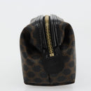 CELINE Macadam Canvas Pouch PVC Leather Brown Gold Auth 178013V-3