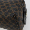 CELINE Macadam Canvas Pouch PVC Leather Brown Gold Auth 178013V-7